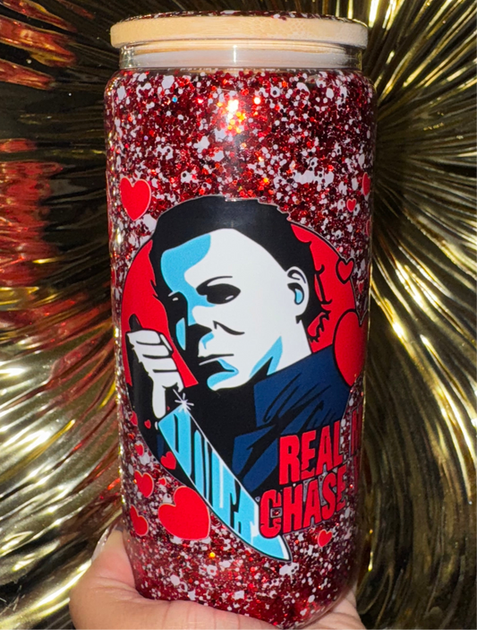 Real men chase you cup (Comes with custom lid)
